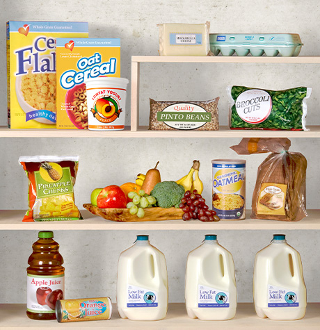 Paquete mensual de alimentos para niños